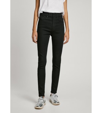 Pepe Jeans para mujer. PL204896XM7 Jeans en fit super skinny negro (25/28), Casual, Viscosa