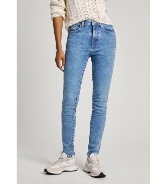 Pepe Jeans para mujer. PL204738PF9 Jeans Super Skinny Hw azul (25/30), Casual, Algodón, Denim, Sostenible