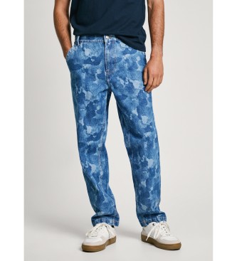 Pepe Jeansvoor mannen. PM207971 Jeans Taper Camouflage blauw (29/32), Casual, Katoen, Denim, Duurzaam