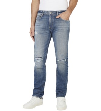 Pepe Jeans para hombre. PM208206 Jeans en fit taper Vintage azul (36/34), Casual, Algodón, Denim, Sostenible