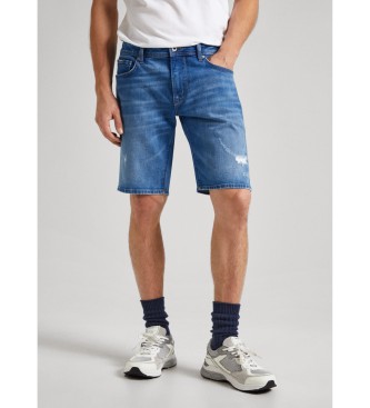 Pepe Jeans para hombre. PM801084RH7 Pantalón Corto Taper azul (30), Casual, Algodón, Denim, Sostenible