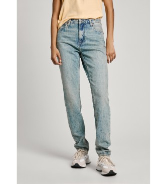 Pepe Jeans para mujer. PL204591MS1 Jeans Tapered Hw azul (28/30), Casual, Denim, Algodón Orgánico, Sostenible