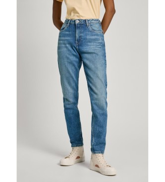 Pepe Jeans para mujer. PL204591RI3 Jeans Tapered Hw azul (28/30), Casual, Algodón, Denim, Sostenible