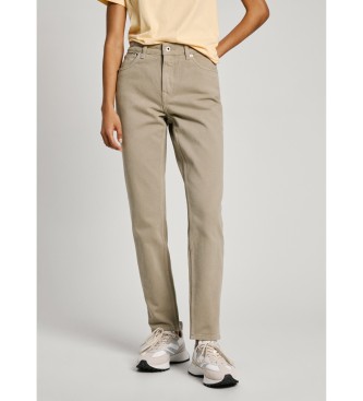 Pepe Jeans para mujer. PL204591YH3 Tapered Jeans Hw verde (26/30), Casual, Denim, Algodón Orgánico, Sostenible