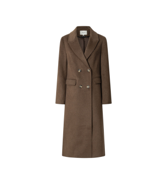Pepe Jeans para mujer. PL4024361 Abrigo Taylor marrón (S), Casual, Lana