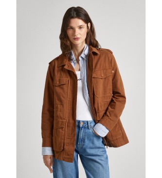 Pepe Jeans para mujer. PL402362 Cazadora Theresa marrón (S), Casual, Algodón