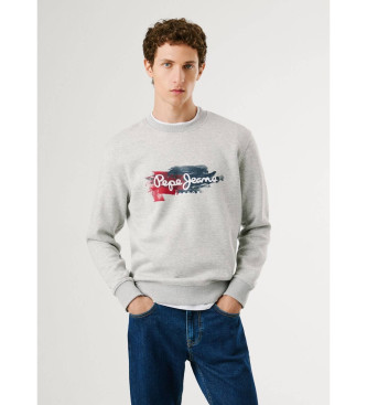 Pepe Jeans para hombre. PM5800026 Sudadera Trey gris (XXL), Casual, Algodón