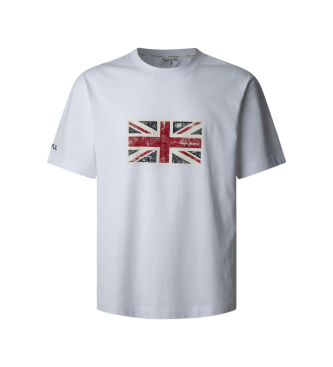 Pepe Jeans para hombre. PM509790 Camiseta Union blanco (L), Casual, Algodón, Manga corta