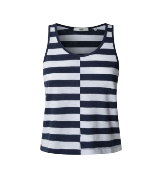 Pepe Jeans para mujer. PL506042 Camiseta Valentina azul (M), Casual, Algodón, Sin mangas / Tirantes