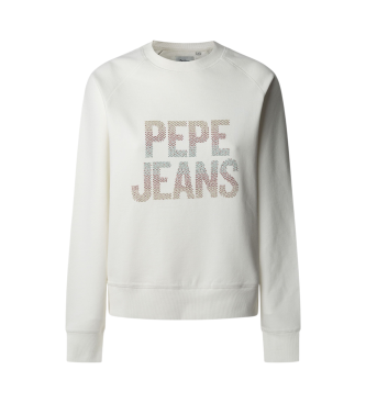 Pepe Jeans para mujer. PL581488 Sudadera Velly blanco (XS), Casual, Algodón, Sostenible