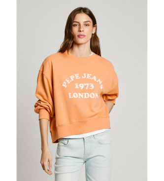 Pepe Jeans para mujer. PL581487 Sudadera Venus naranja (XL), Casual, Algodón, Sostenible