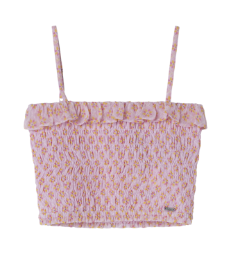 Pepe Jeans para niña. PG301696 Top Victoria rosa (12años= 152cm), Casual, Poliéster, Sin mangas / Tirantes, moda infantil