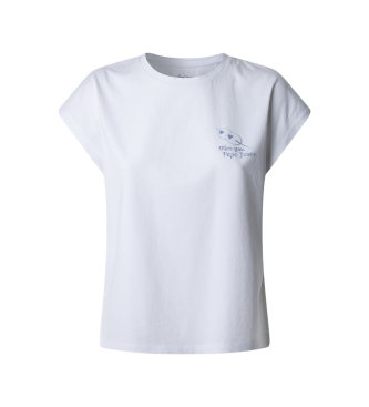 Pepe Jeans para mujer. PL506055 Camiseta Virginia blanco (XS), Casual, Algodón, Manga corta