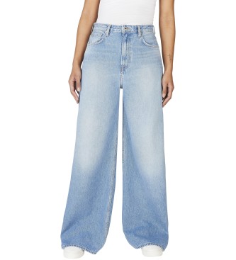 Pepe Jeans para mujer. PL204740MS7 Jeans en fit ancho Jaimy azul (27/30), Casual, Algodón, Denim, Sostenible