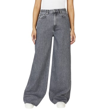 Pepe Jeans para mujer. PL204740UM0 Jeans en fit ancho Jaimy negro (27/30), Casual, Algodón, Denim, Sostenible