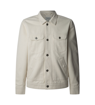 Pepe Jeans para hombre. PM403103 Chaqueta Winton beige (L), Casual, Algodón, Sostenible