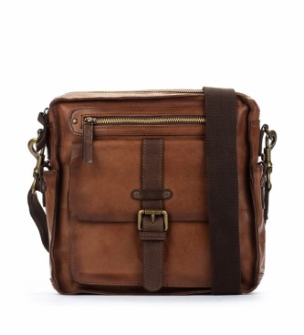 Pikolinos para hombre. MHA-160 Bolso bandolera de piel MHA-160 marrón -26x27x7cm- (OSFA), Casual