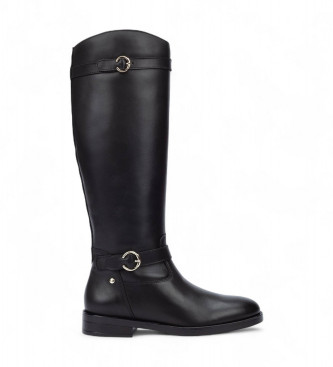 Pikolinos para mujer. W3C-9632 Botas de Piel Puertollano negro (39), Plano, 1 a 3cm, Cremallera, Casual