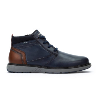 Pikolinos para hombre. M8D-8050C1 Botines de Piel Bilbao marino (43), Plano, Cremallera, Casual