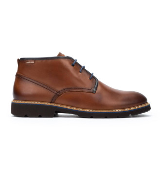 Pikolinos para hombre. M7D-8054C1 Botines de Piel Alarcon marrón (44), Plano, Cordones, Casual