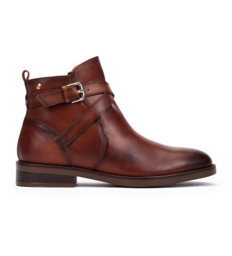 Pikolinos para mujer. W3C-8869 Botines de Piel Puertollano marrón (39), Plano, Cremallera, Casual