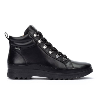 Pikolinos para mujer. W3W-8564C11 Botines de Piel Vigo negro (37), Plano, Cremallera, Casual