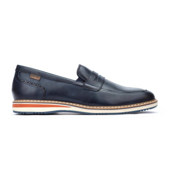Pikolinos para hombre. M1T-3205 Mocasines de Piel Avila marino (40), Plano, Ninguno, Casual, Clásico