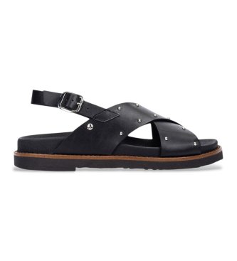 Pikolinosvoor vrouwen. W7Z-0995 Aitana Leren Sandalen zwart (38), Leer, 1 tot 3 cm, Gesp, Casual