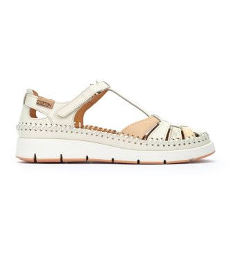 Pikolinos para mujer. W8D-0855C1 Sandalias de Piel Tenerife blanco roto (41), 3 a 5cm, Velcro, Casual