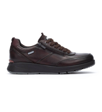 Pikolinos para hombre. M1W-6262C2 Zapatillas de Piel Cordoba marrón (45), Plano, Cremallera, Casual