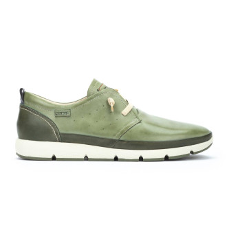 Zapatillas de Piel Fuencarral verde (40), Plano, Cordones, Casual