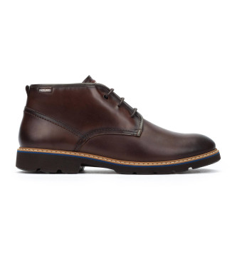 Pikolinos para hombre. M7D-8054C1 Zapatos de Piel Alarcon marrón oscuro (42), Plano, Cordones, Casual