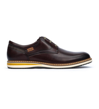 Pikolinos para hombre. M1T-4050 Zapatos de Piel Avila marrón (40), Plano, Cordones, Casual