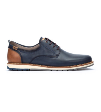 Pikolinos para hombre. M8J-4183XL Zapatos de Piel Berna marino (50), Plano, Cordones, Casual