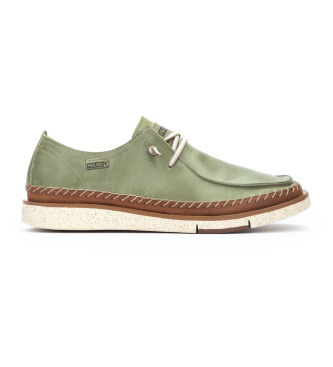 Pikolinos para hombre. M6L-4274C1 Zapatos de Piel San verde (39), Plano, 1 a 3cm, Cordones, Casual, Clásico