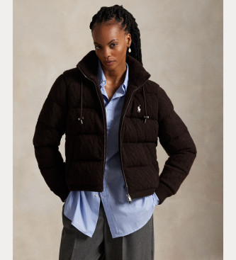 Polo Ralph Lauren para mujer. 211A92614004 Abrigo Cable Knit marrón (XS), Casual, Lana