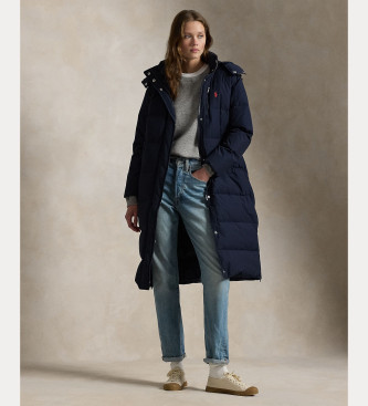 Polo Ralph Lauren para mujer. 211941005001 Abrigo de plumón con capucha marino (M), Casual, Algodón