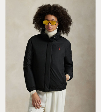 Polo Ralph Lauren para mujer. 211977961001 Abrigo repelente al agua negro (XS), Casual, Poliéster Reciclado, Sostenible, Marino