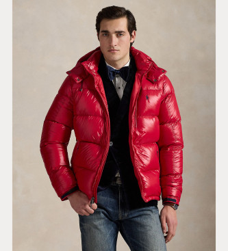 Polo Ralph Laurenvoor mannen. 710968281004 De Gorham glanzende jas rood (L), Casual, Gerecycled polyester, Duurzaam