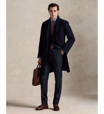 Polo Ralph Lauren para hombre. 715980052001 Abrigo tres cuartos de melton marino (L), Casual, Lana