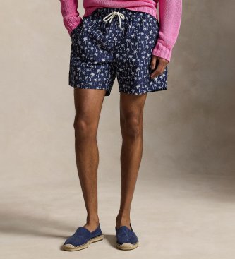 Polo Ralph Lauren Per Uomo. 710B13661001 Bermuda Traveler Da 14,5 Cm (S), Beachwear, Poliestere, Navy