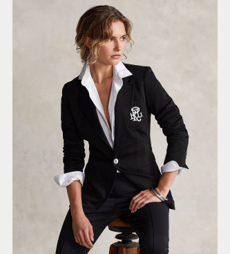 Polo Ralph Lauren para mujer. 211795348001 Blazer Structured negro (40), Casual, Algodón