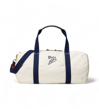 Polo Ralph Lauren para hombre. 405974610003 Bolsa de viaje de loneta con bordado blanco roto (OSFA), Casual, Algodón