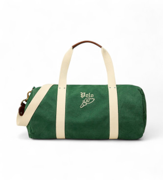 Polo Ralph Lauren para hombre. 405974610001 Bolsa de viaje de loneta con bordado verde (OSFA), Casual, Algodón