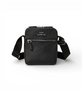 Polo Ralph Lauren para hombre. 405974608001 Bolso cruzado de piel granulada negro (OSFA), Casual