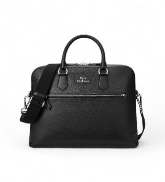 Polo Ralph Lauren para hombre. 405962458001 Bolso de viaje de piel granulada negro (OSFA), Casual