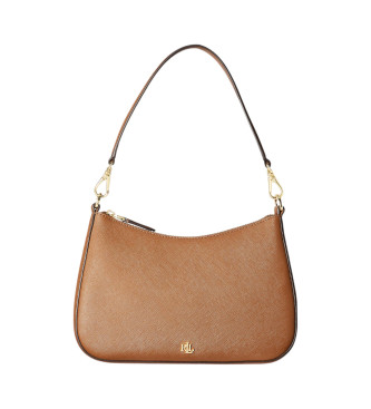 Lauren Ralph Lauren para mujer. 431883768007 Bolso mediano de piel Danni con drawing cruzado marrón (OSFA), Casual