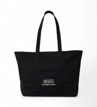 Polo Ralph Lauren para hombre. 405974612004 Bolso Shopper negro (OSFA), Casual, Lona