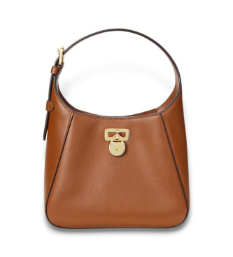 Lauren Ralph Lauren para mulher. 431966750002 Saco castanho pequeno Tanner (OSFA), Marrom, Casual, Pele
