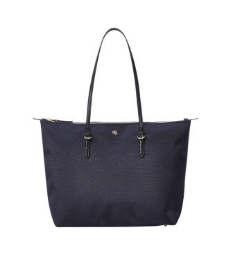 Lauren Ralph Lauren para mujer. 431916737001 Bolso tote mediano de nylon Keaton marino (OSFA), Casual, Sostenible